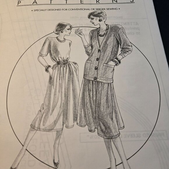 Great Copy Patterns #1290 Jacket Dress Full Maxi sewing vintage UNCUT - Picture 2 of 8